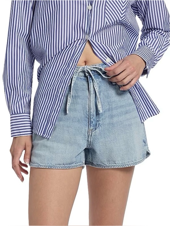 Current/Elliott Pants - Current/Elliott Denim Drawstring Shorts